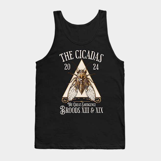 Cicadas 2024 - Brood XIX Brood XIII - Funny Cicada Lover Tank Top by OrangeMonkeyArt